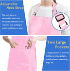 4 Pack Chef Apron, Adjustable Apron with 2 Pockets, Unisex Personalised Apron for Cooking, Kitchen, Restaurant