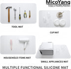 Silicone Dish Drying Mat for Multiple Usage,Easy clean,Eco-friendly,Heat-resistant Silicone Mat for Kitchen Counter or Sink,Refrigerator or Drawer Liner White 4XL 32 inches x 18 inches