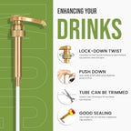 Jimoco® Syrup Pump Dispenser + Torani® Cane Sugar Syrup, 25.4 oz - Coffee Syrup Pump & Flavoring Bundle