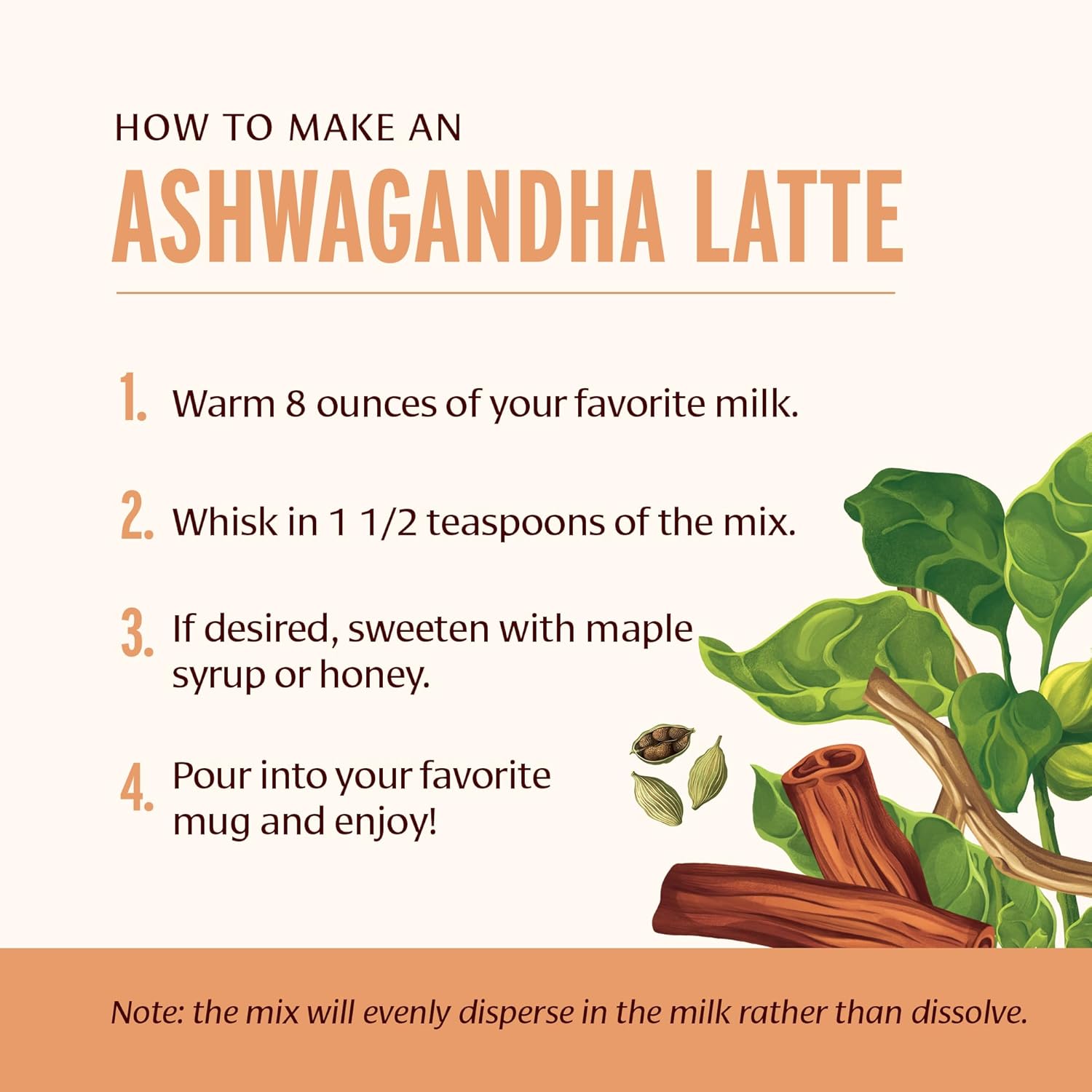 Banyan Botanicals Ashwagandha Latte – Caffeine-Free Organic Herbal Latte Mix – Instant Herbal Adaptogen Drink for Energy, Relaxation, and Nourishment* – 4.2 oz – Non-GMO Sustainably Sourced Vegan