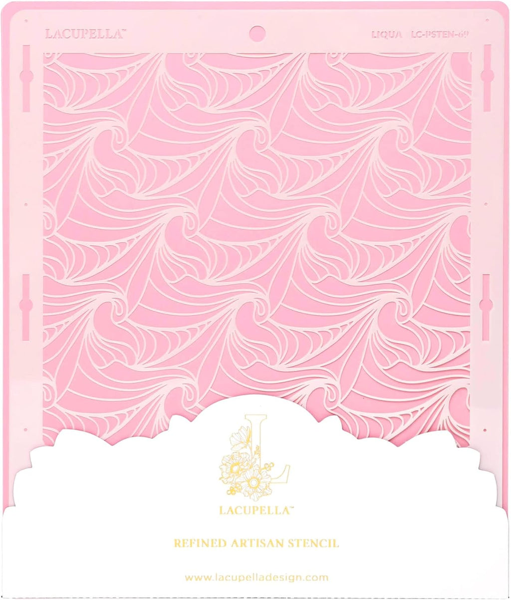 Cake Decorating Stencil for Tall Buttercream Cake, Royal Icing, Ganache, Paint, Airbrush (LIQUA)