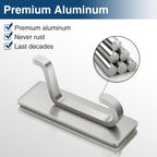 pickpiff Wall Hooks for Coat and Towel: 13LB Adhesive Door Hanger Stick on, Brushed Nickel,12 Pack