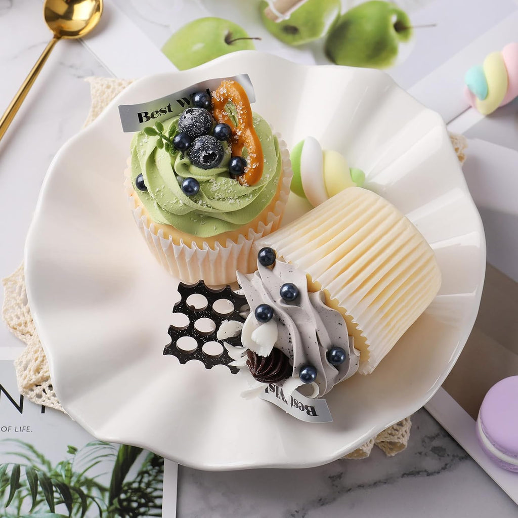 Black Sprinkles for Cake Decorating, 6 Sizes Mix 4.6 oz Edible Pearl Sugar for Cupcake Cookie Ice Cream Topping, Wedding Parties Christmas Supplies