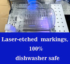 Ackers Etched Graduated Glass Measuring Cup - [Insulated Handle | V-Shaped Spout] - High Borosilicate Glass Measuring Cup for Kitchen or Dining, Easy to Read,1000 ML (32 Oz, 4 Cup)