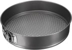 uxcell 11 Inch Springform Pan Nonstick Cake Pan with Removable Bottom Round Leakproof Cake Baking Pans Molds for Baking, Cheese Cakes, Pizza, Biscuits, Black（1pcs