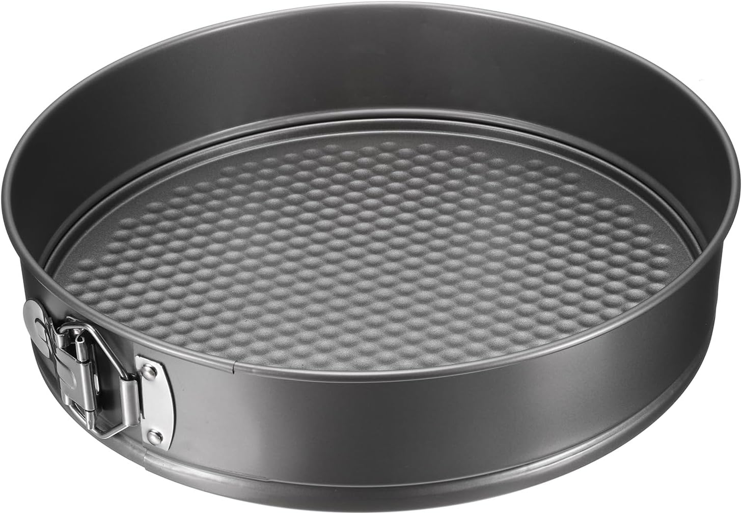 uxcell 11 Inch Springform Pan Nonstick Cake Pan with Removable Bottom Round Leakproof Cake Baking Pans Molds for Baking, Cheese Cakes, Pizza, Biscuits, Black（1pcs