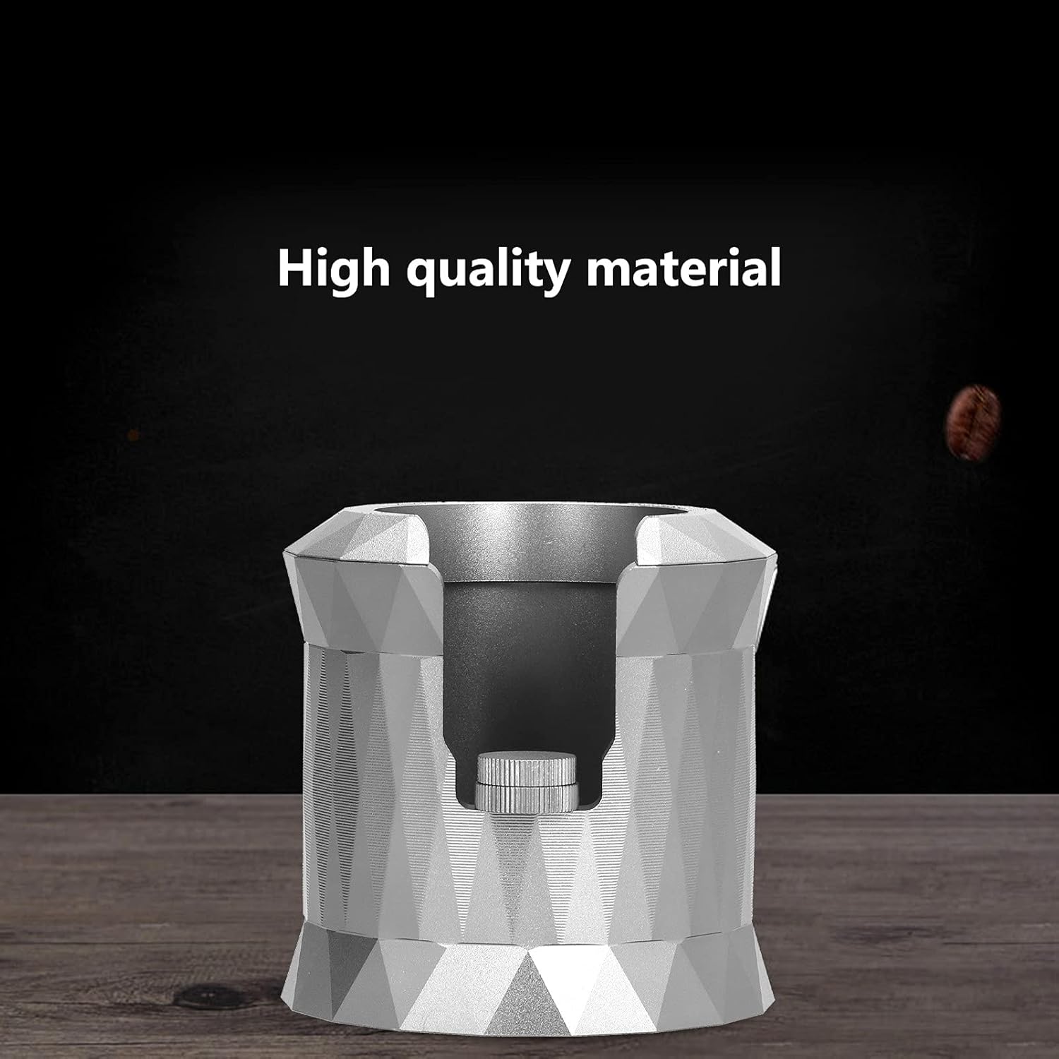 Coffee Portafilter Holder, Aluminum Alloy Coffee Tamper Stand Portafilter Stand Base for Coffee Machine (Frosted Gray)