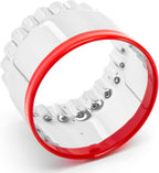 Large Biscuit Cutter 5", Fluted Round Cookie Cutter for Baking, Scalloped Cookie Cutter, Scone Cutter, Coated with Soft PVC for Protection