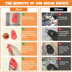 Extractable & Magnetic Bread Lame Dough Scoring Tool - Professional Sourdough Scoring Tool - Sourdough Bread Baking & Bread Scoring Tool - Scoring Patterns booklet & 5 Razor Blades (Red)