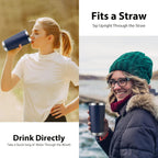 DOMICARE 20oz Stainless Steel Tumbler Bulk with Lid, Double Wall Vacuum Insulated Travel Mug, Powder Coated Coffee Cup (Navy, 12)