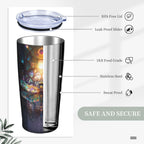 Dragonfly Tumbler with Lid and Straw 20oz Coffee Tumblers Leakproof Stainless Steel Travel Mug Vacuum Insulated Cup for Iced and Hot