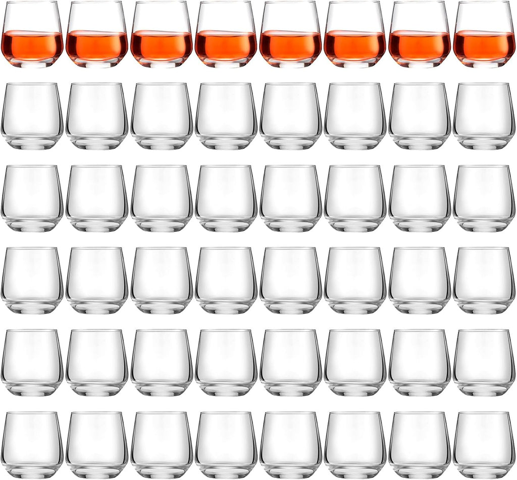 Zopeal 48 Pack Shot Glasses 3.25 oz Tequila Whiskey Tasting Glass Cups Small Liquor and Spirit Bar Shooter for Drinking Tasting Espresso Beer Juice
