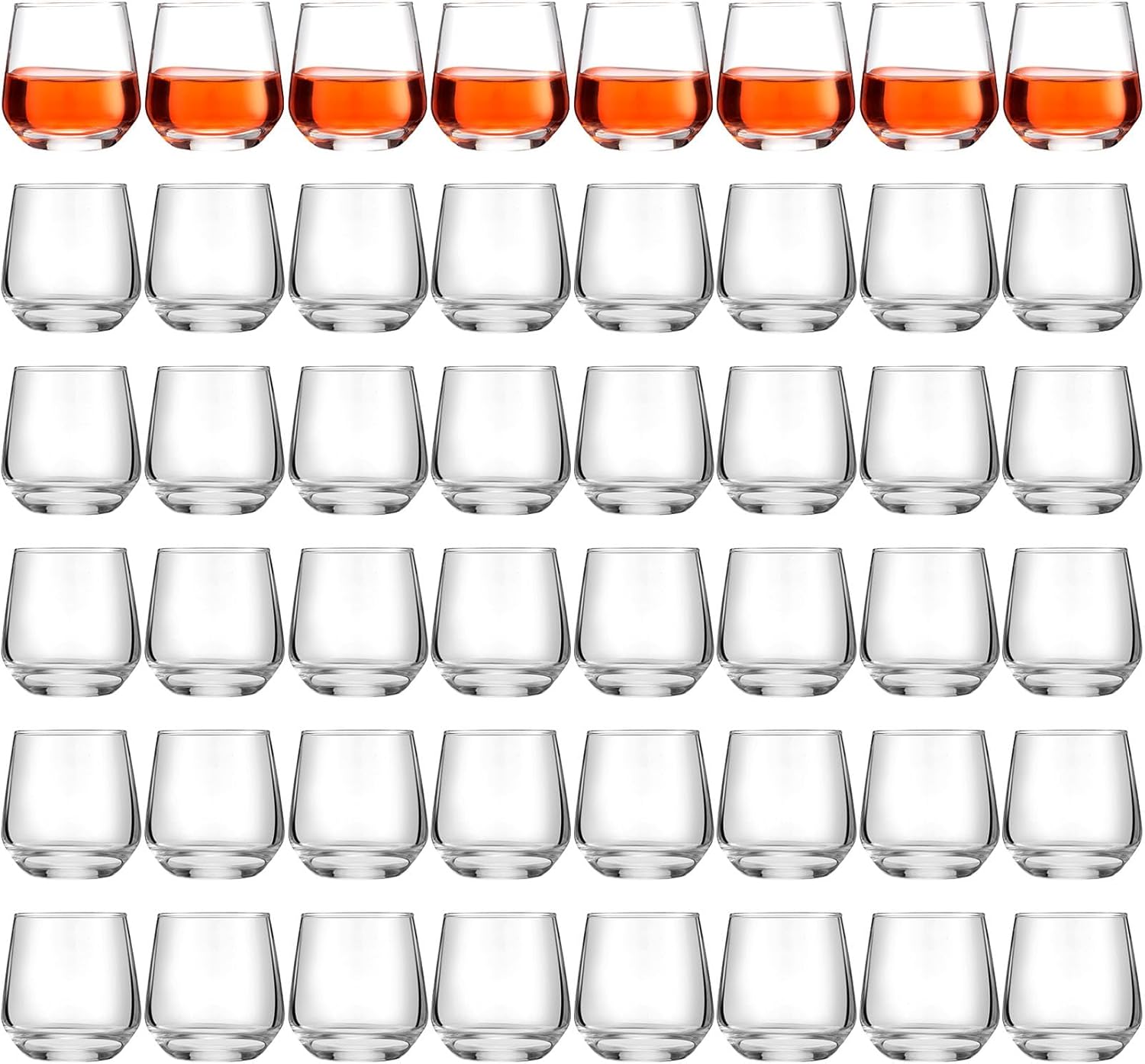 Zopeal 48 Pack Shot Glasses 3.25 oz Tequila Whiskey Tasting Glass Cups Small Liquor and Spirit Bar Shooter for Drinking Tasting Espresso Beer Juice