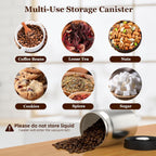 Vacuum Coffee Canister, Coffee Bean Storage with Scoop, Stainless Steel Airtight Food Storage Container, Perfect for Coffee Beans,Grounds,Loose Leaf Tea,2400ml/32OZ(L*2)