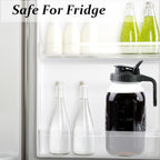 Cold Brew Coffee Maker 64 Oz Mason Jar Iced Coffee Maker 2 Set Half Gallon Glass Pitcher With Pour Spout Lids 2 Quart Wide Mouth Cold Brew Pitcher With Strainer For Fridge, Lemonade, Cold Brew, Milk