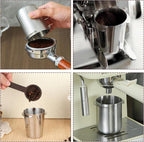 Coffee Dosing Cup, 53mm Coffee Powder Feeder Stainless Steel Espresso Dosing Cup Compatible with 54mm Portafilter