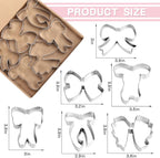 6Pcs Bowknot Cookie Cutters Coquette Bow Shape Cookie Cutting Molds Biscuit Cutters for Women Birthday Wedding Baby Shower DIY Craft Baking Supplies