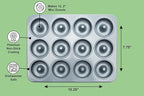 Fox Run Non-Stick Mini Donut Pan, 12-Cavity Donut Mold, Makes 2" Bite Sized Donuts
