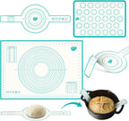 3PCS Silicone Bread sling & Silicone Baking Mat & Macaron Baking Sheet, Non-Stick Reusable Bread Making Tools for Kneading Dough Rolling Pastry and Baking Accessories