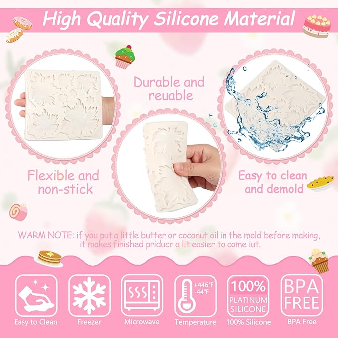 1 Pcs Maple Leaf Fondant Mold, Plant Leaf Chocolate Silicone Molds, for Autumn Theme Party Kitchen Baking Cake Decoration Cupcake Topping Cookie Candy Dough Gum Modeling Clay Keychain UV Resin