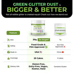 Bulk (20g) Luster Dust Edible Cake Decorations, Edible Luster Dust for Cakes, Light Green Edible Luster Dust for Cupcake Decorations, Cake Drip, Edible Paint, Light Green Edible Shimmer Dust for Drinks
