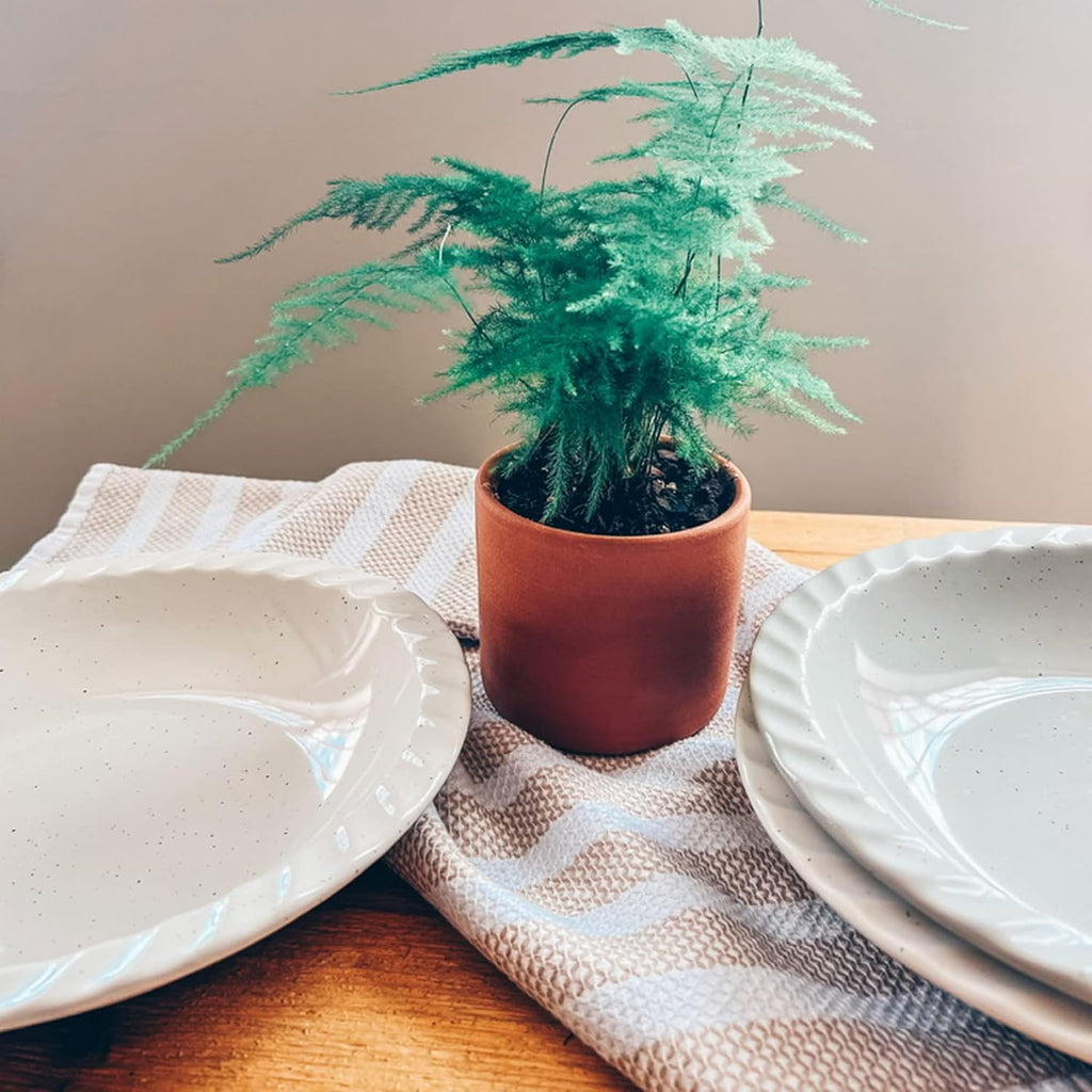 Mora Ceramic Classic 9 Inch Pie Pan Set of 2 - Round Pie Plate for Baking Apple/Pumpkin Pies, Quiche, Rolls, etc. Dishwasher and Oven Safe Dishes, Shallow Pans for Original Recipes - Vanilla White