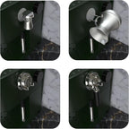 2 Pack Stainless Steel Espresso Portafilter Rack, Wall Mount Coffee Portafilter Holder for 51mm 53mm 58mm Portafilters (Silver)