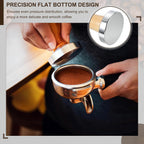 uxcell 51mm Coffee Tamper, Stainless Steel Espresso Press Tamper, Espresso Tamper with Wooden Handle Suitable for Coffee Shop, Restaurant Bar, Bakery (Light Brown)