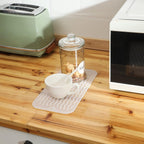 Silicone Dish Drying Mat for Multiple Usage,Easy clean,Eco-friendly,Heat-resistant Silicone Mat for Kitchen Counter or Sink,Refrigerator or Drawer Liner Translucent S 12 inches x 6 inches