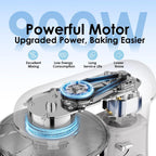 Kitchen in the box Stand Mixer - 8.5 Quart Mixing Bowl, 900 Watt Kitchen Electric Mixer for Heavy Dough, Large Capacity Food Mixer for Home Cooks with Egg Whisk, Dough Hook & Flat Beater (Cream)