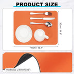 uxcell Silicone Mats for Kitchen Counter, 15.7" x 11.8" Non-Slip Countertop Protector Mat Heat Resistant Coffee Mat Waterproof Table Placemat, Orange