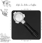 Coffee Tamper Mat for Portafilter - Silicone Tamping Pad -Espresso Machine Accessories (Black)