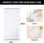 Homaxy 100% Cotton Terry Kitchen Towels(Mixed Color, 13 x 28 Inches), Checkered Designed, Soft and Super Absorbent Dish Towels, 4 Pack