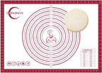 Large Silicone Pastry Mat for Rolling Dough Non Slip Non Stick Silicone Mats for Kitchen Counter 28x20"Red