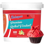 Bakerpan Premium Rolled Red Fondant for Cake Decorating - 2 Pounds, Vanilla Flavor