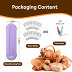 MOJOHAND Bread lame for Dough, Magnetic & Reusable Bread Lame Dough Scoring Tool, Anti-Slip Handle with Long Retractable Razor blades, Sourdough Scoring tool for Bread Making (Purple)