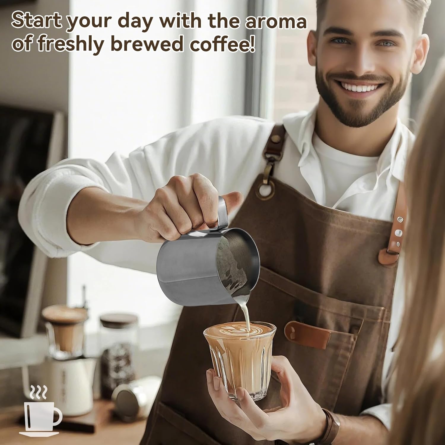 6pcs Espresso Tamper Set, Barista Tools Kit for Coffee Machine, Spring-Loaded 304 Stainless Steel Base 30lbs Coffee Calibrated Tamper kits for Enjoying cafes Home Office hotels(51mm)