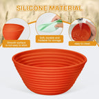Silicone Banneton, Sourdough Bread Baskets (Set of 6, 5 Inch), Round Proofing Bread Bowls with Starter Kit, Bread Making Baking Supplies