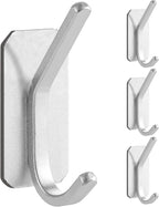 Paoli Heavy Duty Adhesive Hooks,Self-Adhesive Hooks Multiple Colors and Styles 30 lb Maximum Load for Home Schools and Offices (4pc, White)