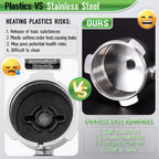 51mm 3 Ear Portafilter for DeLonghi EC680/EC685/EC885 - Stainless Steel Dual Spout Handle with Precision Basket,Siam Rosewood Grip