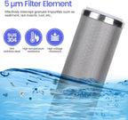 Amwater Stainless Steel Cleanable Wire Mesh Filter Cartridge 10”Length,2.5"OD(5 Micron)