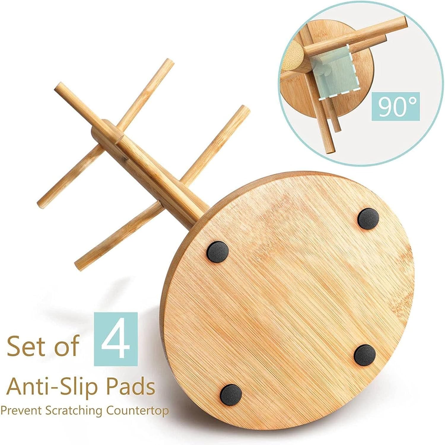 Lorbro Coffee Mug Tree with 8 Hooks, Mug Tree Stand, Wood Coffee Cup Holder, Countertop Mug Tree, Mug Stand Kitchen Organizer, Cafe Accessories Decor & Kitchen Organizer Storage Stand