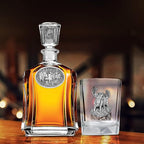 Heritage Pewter Moose Square Shot Glass | Hand-Sculpted 1.5 Ounce Shot Glass | Intricately Crafted Metal Pewter Inlay