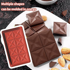 Dubai Chocolate Bar Molds 2 Pack,1.25 Inch Deep Large and Thick Silicone Chocolate Bar Molds for Stuffed Bar,Big Chocolate Candy Bar Mold for Filling Knafeh Pistachio Chocolate Bar Kit