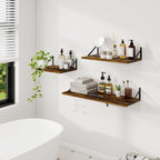 Dreamland Deep Floating Shelves for Wall, Brown Wood Wall Mounted Shelves, Large Floating Shelf 12 * 36 inch Set of 2 for Bookshelf Living Room Bedroom Home Office Bathroom