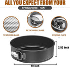 10 Inch Springform Pan Round Non Stick Cheesecake Pan Durable Baking Cake Pans with Removable Bottom Cake Molds for Baking