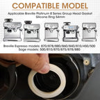 2PCS Gasket Replacement Parts for Breville,54mm Silicone Steam Ring Compatible with Breville Espresso Machine 878/870/860/880, Sage Espresso Machine Parts, Replacement Felt Washer for Breville