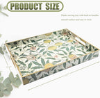 Spsyrine Lemon Serving Tray with Handles, Plastic Decorative Tray for Coffee Table, Living Room, Home Decor