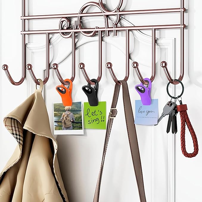 FINDMAG 24 Pack Chip Clips with Magnets – Multicolor Plastic Bag Clips for Food Storage, Snack Bags, and Refrigerator Organization (Classic Essentials)