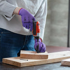 KAYGO Safety Work Gloves PU Coated,12 Pairs KG11PB Seamless Knit Glove for Men and Women, with Smooth Grip on Palm and Fingers, Ideal for General Duty Work (Small, Purple)